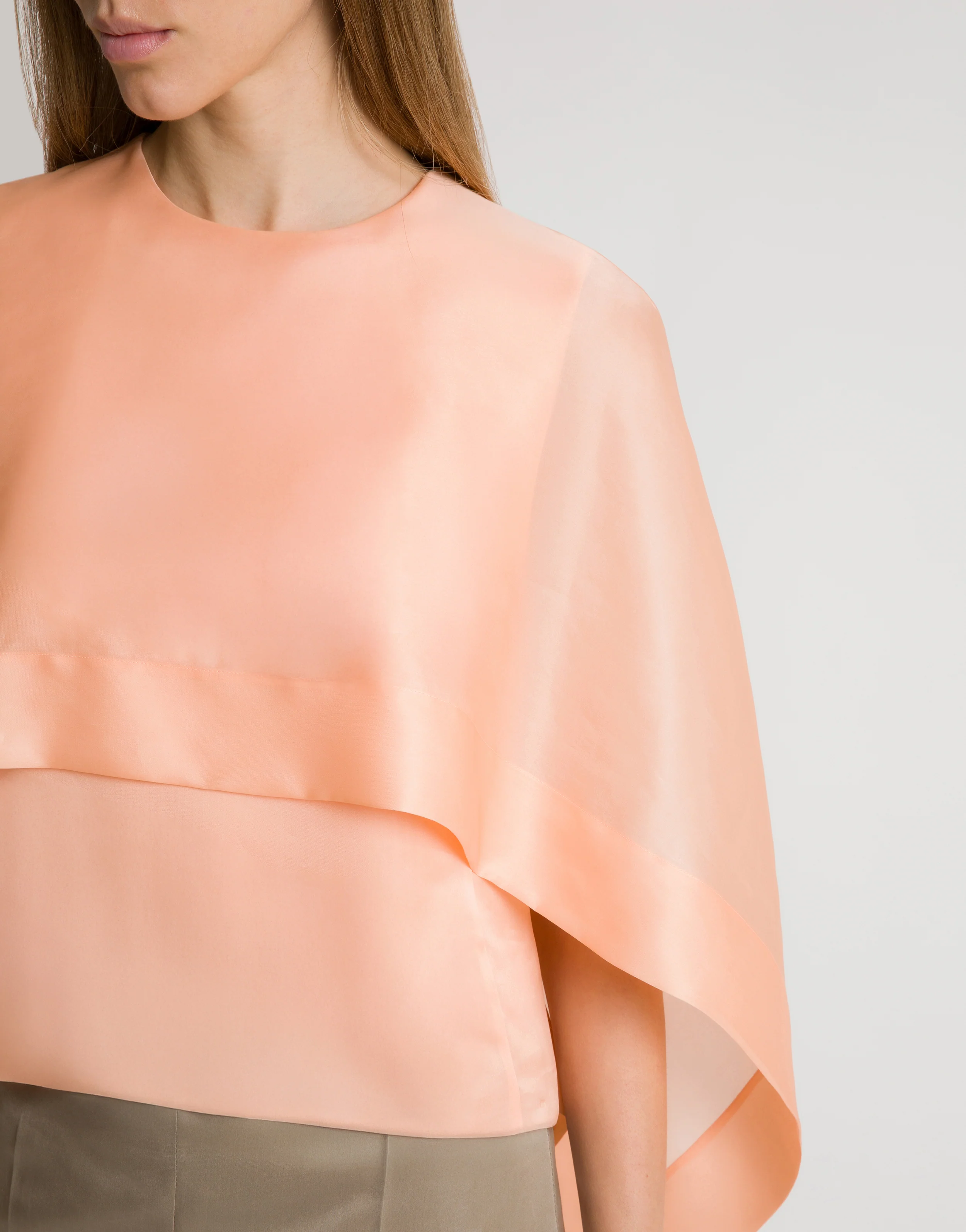 Top cappa in organza di seta - Image 4