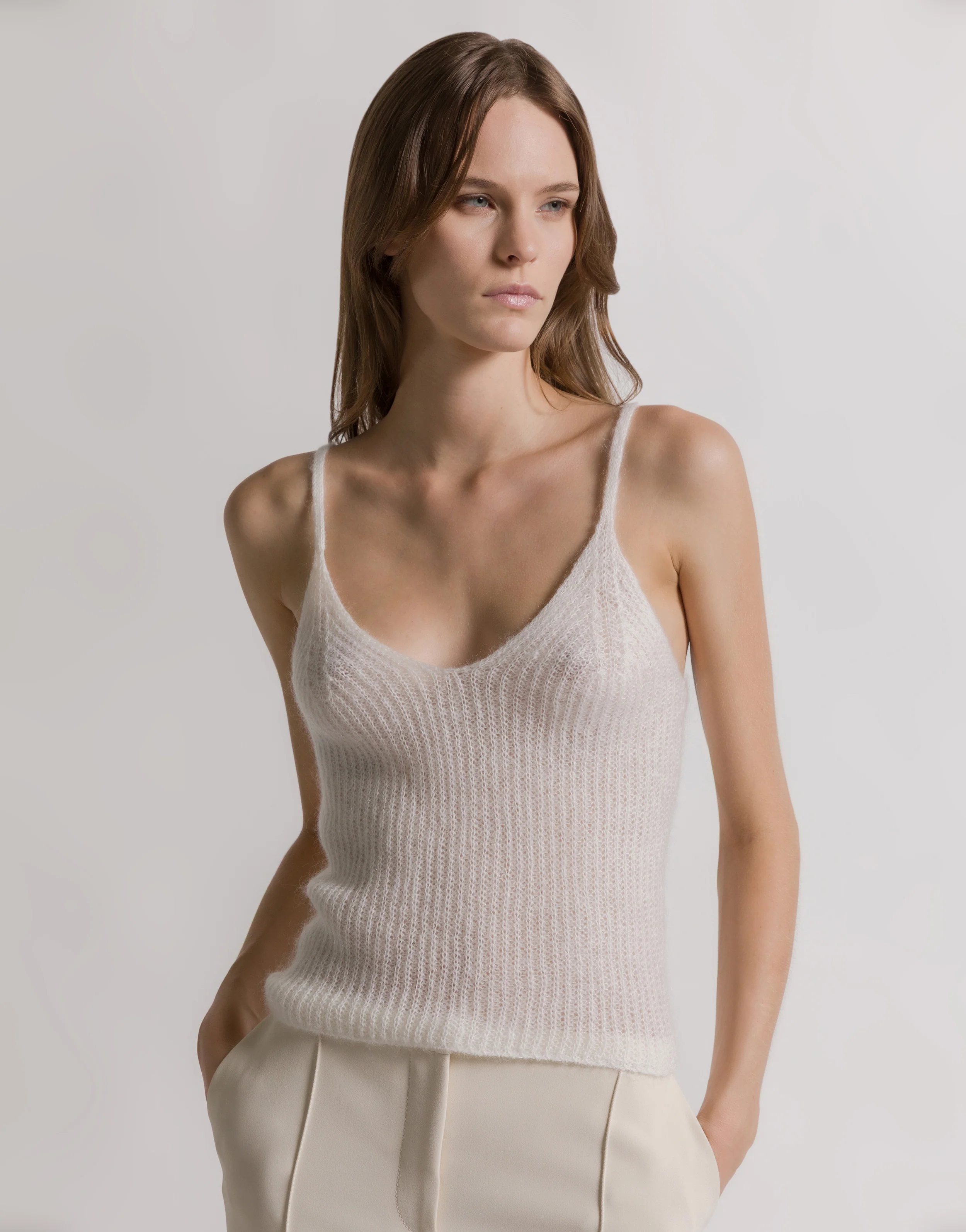 Top in lana e mohair