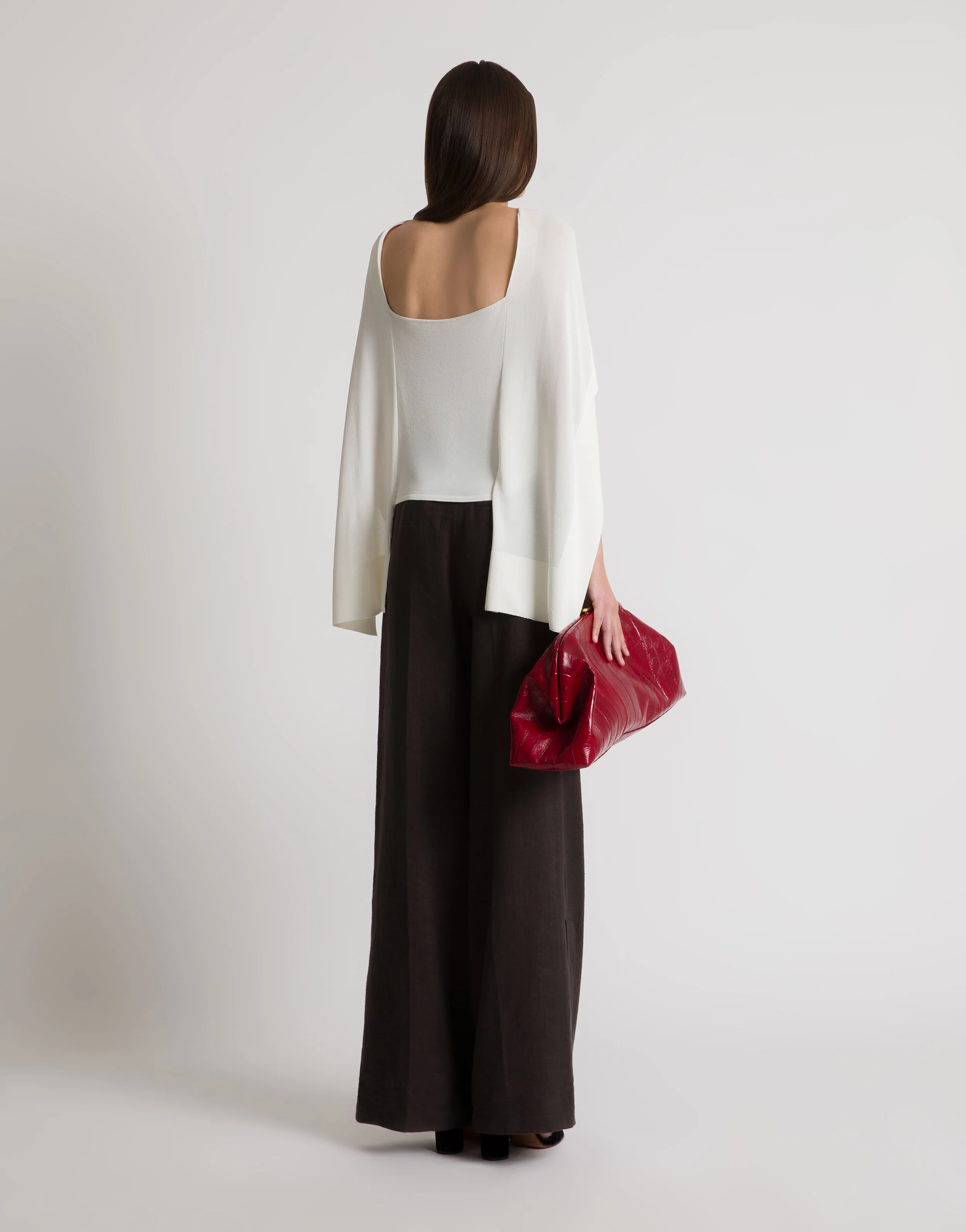 Top in maglia con maniche a mantellina - Image 3