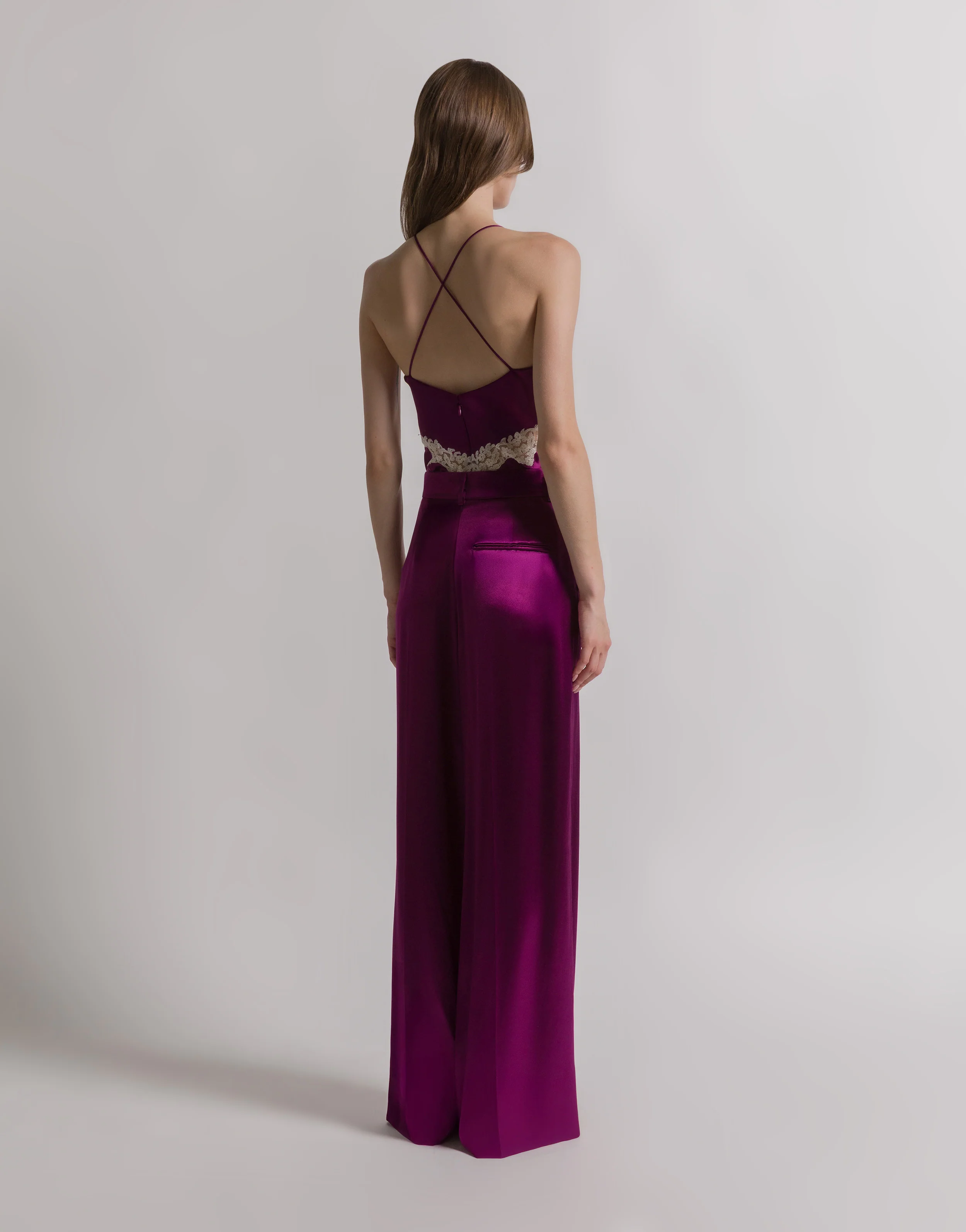 Top in raso con pizzo - Image 3